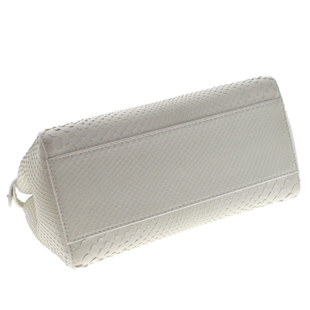 Fendi Mini Peekaboo Leather Shoulder Bag White - Picture 2 of 5